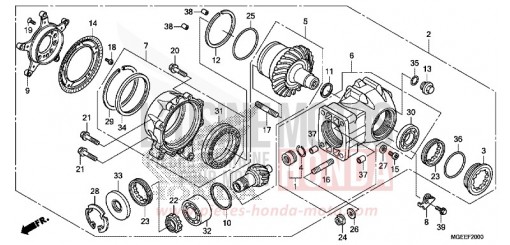FINAL DRIVEN GEAR VFR1200FDF de 2015
